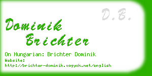 dominik brichter business card